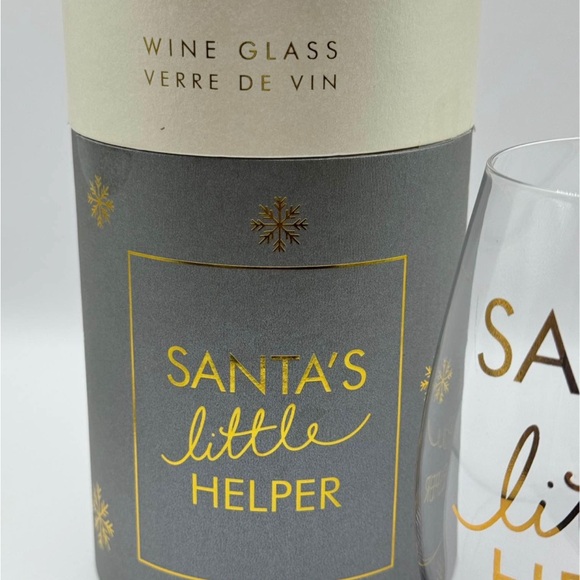 Santa’s Little Helper NEW Wine Glass - Picture 3 of 5
